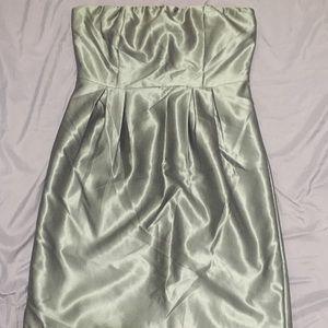 Aqua Silver Cocktail Strapless Dress